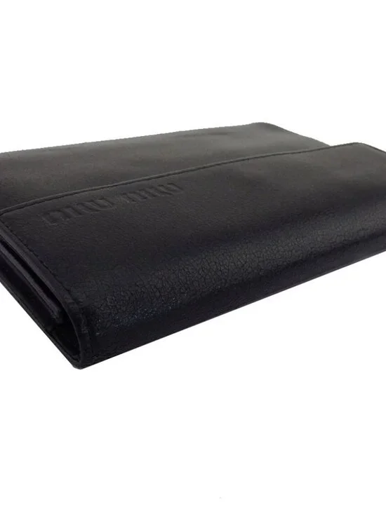 MIUMIU Tri-fold wallet black Women Authentic secondhand - Picture 4 of 10